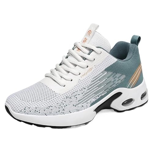 JXpxbao Herren Turnschuhe Atmungsaktive Sportschuhe Freizeit Joggingschuhe Outdoor Straßenlaufschuhe Bequeme Walking Schuhe Für Breite Füße (Hellblau,45) von JXpxbao