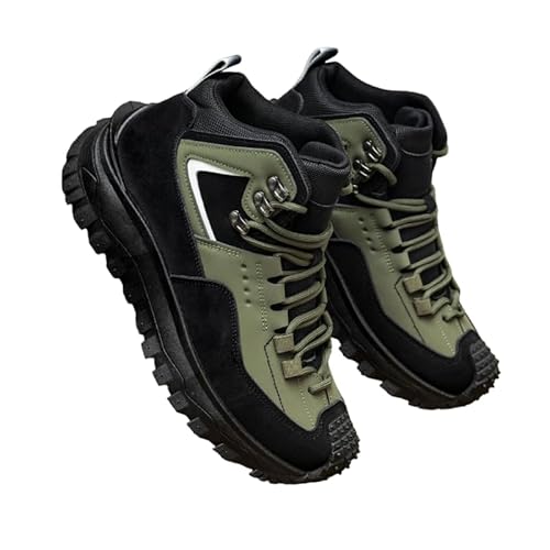 JXpxbao Herren Winterstiefel Warm Gefüttert Leichte Schneestiefel Wasserdicht rutschfest Winterschuhe Outdoor Winterboots Für Herren (Armeegrün,42) von JXpxbao