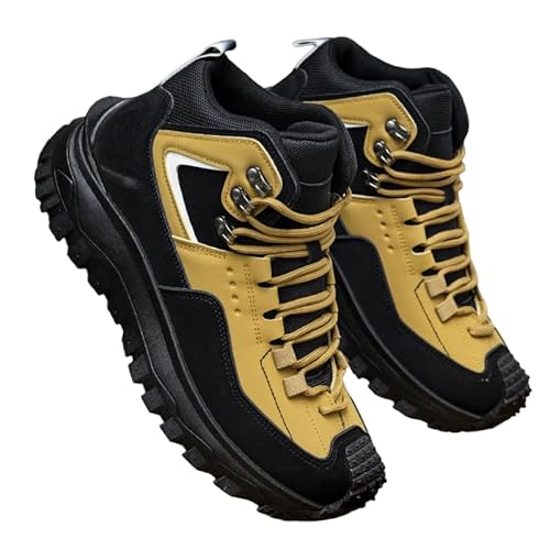 JXpxbao Herren Winterstiefel Warm Gefüttert Leichte Schneestiefel Wasserdicht rutschfest Winterschuhe Outdoor Winterboots Für Herren (Khaki,41) von JXpxbao