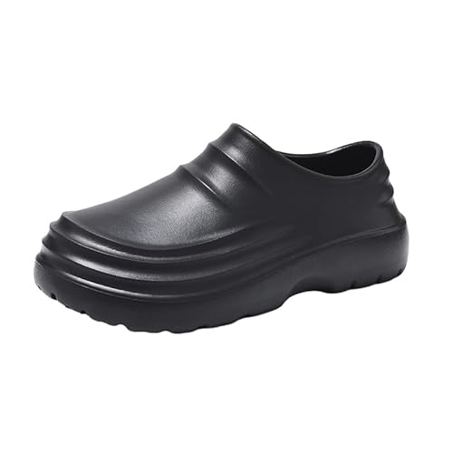 JXpxbao Kochschuhe rutschfeste Schuhe Herren Damen Küche Arbeitsschuhe Wasserfeste Koch Slippers Schuhe Männer Damen Loafers Berufsschuhe Non-Slip Chef (Schwarz,42) von JXpxbao