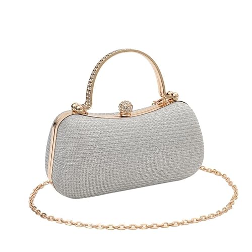 JXpxbao Kristall Handtaschen Und Clutches Für Damen Formale Braut Clutch Tasche Strass Party Handtasche Hochzeit (Silber) von JXpxbao