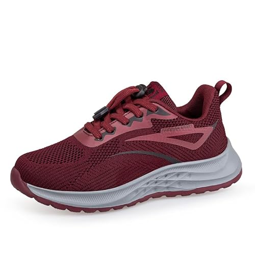 JXpxbao Laufschuhe Herren Damen Turnschuhe Sportschuhe Herren Turnschuhe Running Fitness Sneaker Outdoors Straßenlaufschuhe Sports Running Walkingschuhe - Viele Farben (Dunkelrot,38) von JXpxbao