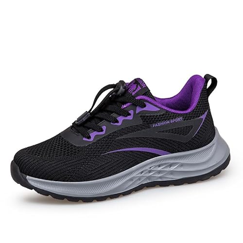 JXpxbao Laufschuhe Herren Damen Turnschuhe Sportschuhe Herren Turnschuhe Running Fitness Sneaker Outdoors Straßenlaufschuhe Sports Running Walkingschuhe - Viele Farben (Schwarz-Lila,35) von JXpxbao