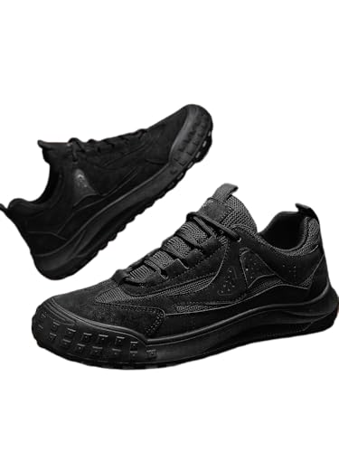 JXpxbao Laufschuhe Herren Extra Weite Sportschuhe Breite Fitnessschuhe Bequeme Sportschuhe bei Plantarfasziitis Fußschmerzen (41,Schwarz) von JXpxbao