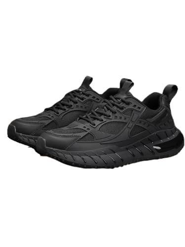 JXpxbao Laufschuhe Herren Extra Weite Sportschuhe Breite Fitnessschuhe Bequeme Sportschuhe bei Plantarfasziitis Fußschmerzen (42,Schwarz) von JXpxbao