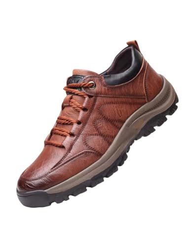 JXpxbao Leichte Outdoor-Wanderschuhe Für Herren, wasserdichte Und rutschfeste Bergschuhe, Sportschuhe Ultraleichte Sportschuhe, Geeignet Camping Wandern. (43,Kaffeefarbe) von JXpxbao