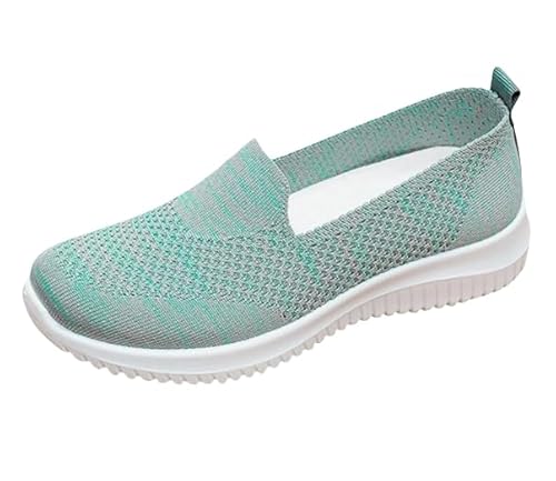 JXpxbao Orthopädische Damenschuhe Für Den Sommer, Mesh, Damenschuhe, Pedal, Orthopädische Schuhe Mit Breiter Öffnung, Atmungsaktive Sommerschuhe, Rutschfeste Arbeitsschuhe (Grün,38) von JXpxbao