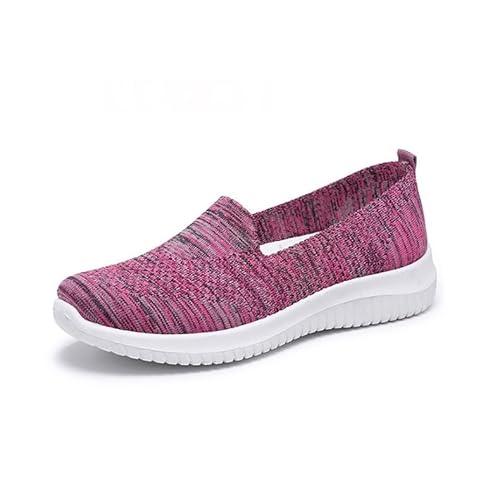 JXpxbao Orthopädische Damenschuhe Für Den Sommer, Mesh, Damenschuhe, Pedal, Orthopädische Schuhe Mit Breiter Öffnung, Atmungsaktive Sommerschuhe, Rutschfeste Arbeitsschuhe (rot,36) von JXpxbao