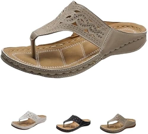JXpxbao Orthopädische Keilsandalen für Frauen Dressy Sommer bequeme Wandersandalen mit Bogen Unterstützung Mode orthopädische Rutschen offene Zehe orthopädische Flip Flops Slip On (Dunkel Grau,37) JXpxbao Orthopädische Keilsandalen für Frauen Dressy Sommer bequeme Wandersandalen mit Bogen Unterstützung Mode orthopädische Rutschen offene Zehe orthopädische Flip Flops Slip On (Dunkel Grau,37) von JXpxbao