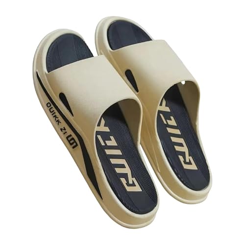 JXpxbao Orthopädische Sandalen, Badeschuhe Herren Damen Slippers Schlappen Wolke Rutschfeste Badelatschen Hausschuhe Sommer Pantoletten Badeschlappen Flip Flops Indoor/Outdoor (Khaki,44) von JXpxbao