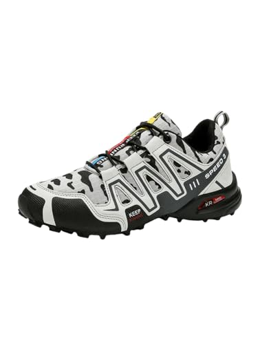 JXpxbao Orthopädische Wanderschuhe – Unisex, Orthopädische Unisex-Wanderschuhe Ergonomische Zur Schmerzlinderung Leicht, Atmungsaktiv Und rutschfest Für Hohen Wanderkomfort (Hellgraue Tarnung,46) von JXpxbao