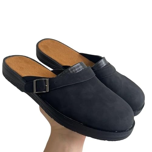 JXpxbao Orthopedische Sandals Herren, Einfache Europa Strandsandalen, VerschleißFest Hundert Outdoorsandalen, Sportsandalen (schwarz,45) von JXpxbao