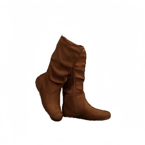 JXpxbao Plateau Schuhe Damen Modische Overknee Stiefel Reißverschluss. Mit Dicker Sohle, Klobigem Absatz (Schokoladenfarbe,37) von JXpxbao