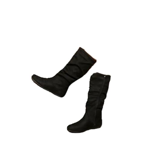 JXpxbao Plateau Schuhe Damen Modische Overknee Stiefel Reißverschluss. Mit Dicker Sohle, Klobigem Absatz (Schwarz,36) von JXpxbao