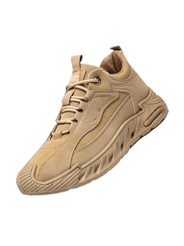 JXpxbao Retro-Langlaufschuhe Herren leichte atmungsaktive rutschfeste Laufschuhe Outdoor Fitness Straßenlaufschuhe (Khaki,39) von JXpxbao