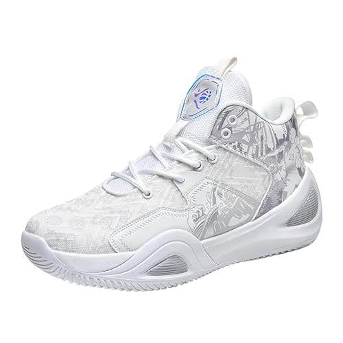 JXpxbao Retro Sneaker Herren Damen Schuhe Skateboardschuhe Laufschuhe Student Turnschuhe Mit Luftpolster Walkingschuhe Basketballschuhe Kind Sportschuhe (Grau,45) von JXpxbao