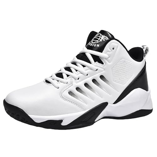 JXpxbao Retro Sneaker Herren Schuhe Skateboardschuhe Laufschuhe Turnschuhe Mit Luftpolster Walkingschuhe Teenager Basketballschuhe Sportschuhe (Weiß 9136,45) von JXpxbao