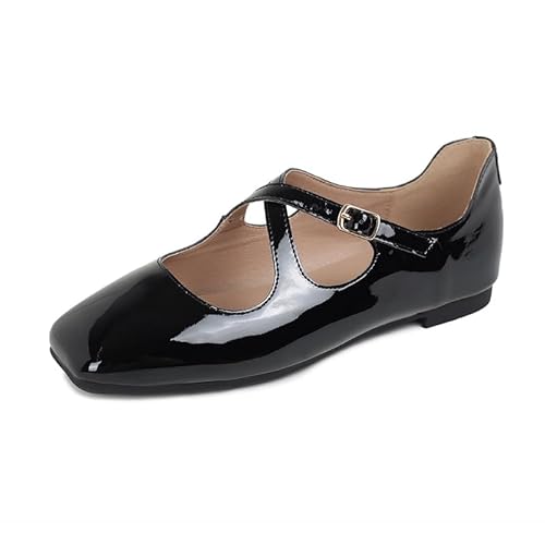 JXpxbao Riemchensandalen Mit Absatz Und Karree-zehenpartie Damen Heeled Sandal Leichte Sandals Freizeitsandale Luftunterstützung Weite Schuhe Shoes (schwarz,37) von JXpxbao