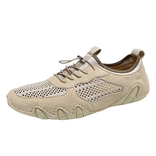 JXpxbao Schuhe Herren Ergonomischer Sommer Wasserdichter & Schmerzlindernder Barfußschuh Atmungsaktive Orthopädische Slip on Sneaker Bergxperten Schuhe Damen (Khaki,36) von JXpxbao