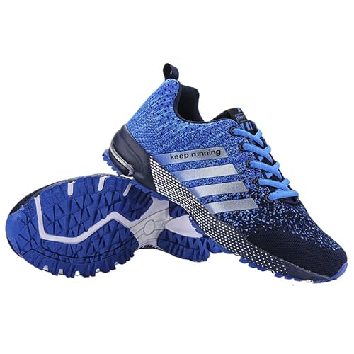 JXpxbao Schuhe Herren Laufschuhe Sportschuhe StraßEnlaufschuhe Sneaker Turnschuhe Trainer Walkingschuhe Joggingschuhe Traillauf Fitness Schuhe (Blau,46) von JXpxbao