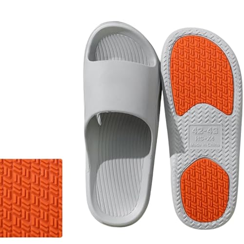 Sommer-Eva-Slides - rutschfest, Gesteppte Komfortdicke Sohle Hausschuhe Ältere Menschen Und Schwangere Frauen Zuhause & Badezimmer, Innenhausschuhe (Grau,48) von JXpxbao
