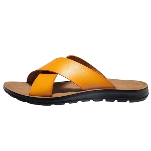 JXpxbao Sommer Sandalen Herren Outdoor Sandalen Wanderschuhe Strand Wandern Freizeitschuhe (Gelb,40) von JXpxbao