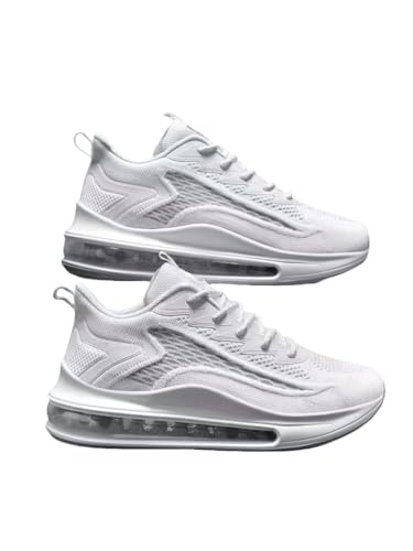 JXpxbao Sportschuhe für Herren Laufschuhe Straßenlaufschuhe Outdoor-Sportschuhe mit guter Belüftung 39-44EU (41,weiß) von JXpxbao
