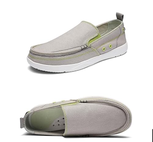 JXpxbao Stil-Mode Wally - Wally Canvas Herren - Slip on Schuhe - Mokassin Stil (Hellgrau,40) von JXpxbao