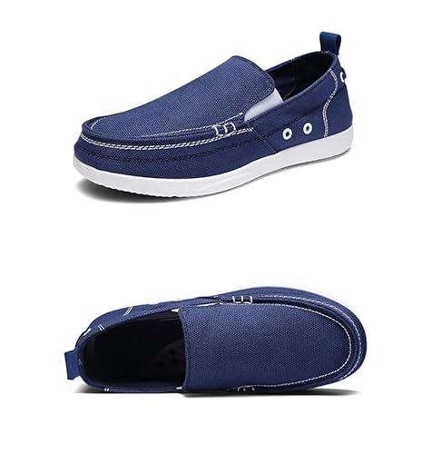 JXpxbao Stil-Mode Wally - Wally Canvas Herren - Slip on Schuhe - Mokassin Stil (dunkelblau,41) von JXpxbao