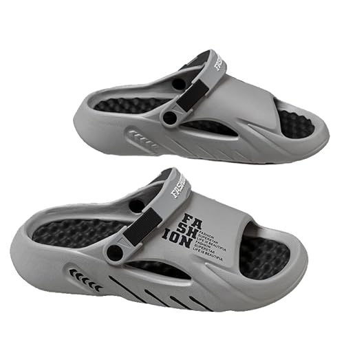 JXpxbao Stylische Atmungsaktive Herren Damen-Clogs, Orthopädische Bequeme rutschfeste Freizeitsandalen Für Outdoor-Aktivitäten, Sommerhausschuhe (Grau,40) von JXpxbao