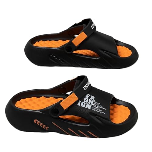 JXpxbao Stylische Atmungsaktive Herren Damen-Clogs, Orthopädische Bequeme rutschfeste Freizeitsandalen Für Outdoor-Aktivitäten, Sommerhausschuhe (Schwarz,36) von JXpxbao