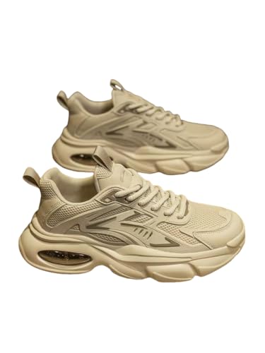 JXpxbao Turnschuhe Herren Sneaker Laufschuhe Sportschuhe Atmungsaktiv Sneaker Leichte Straßenlaufschuhe Sportschuhe Herren mit Luftkissen (Khaki,43) von JXpxbao