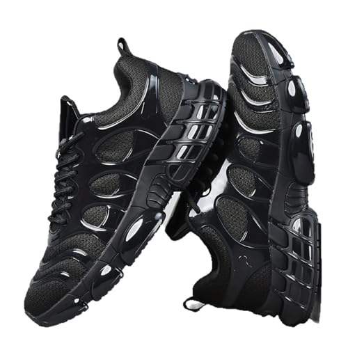 JXpxbao Turnschuhe Herren Sneaker Laufschuhe Sportschuhe Atmungsaktiv Sneaker Leichte Straßenlaufschuhe Sportschuhe Herren mit Luftkissen (Schwarz,43) von JXpxbao