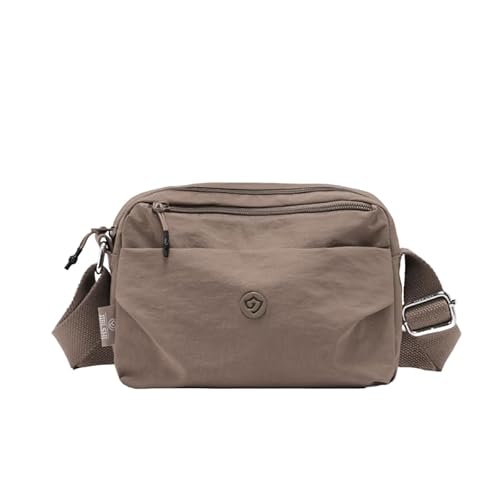 JXpxbao Umhängetasche Damen Mittelgroß Leichte Wasserabweisend - Kleine Umhängetaschen Damen Multi Pocket Tasche (Holzfarbe) von JXpxbao