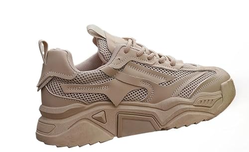 JXpxbao Universelle Arbeitsschuhe Damen Leichte Sicherheitsschuhe rutschfeste Sport-Lauf-Übungsschuhe Atmungsaktive Schutzschuhe (36,Khaki) von JXpxbao
