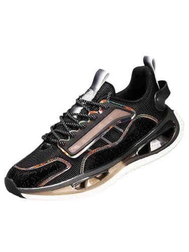JXpxbao Verbreiterte Laufschuhe Herren Joggingschuhe Dämpfung Sportschuhe Leichte Barfußschuhe Atmungsaktive Sportschuhe Tennis Fitness Jogging Laufschuhe (38,schwarz) von JXpxbao