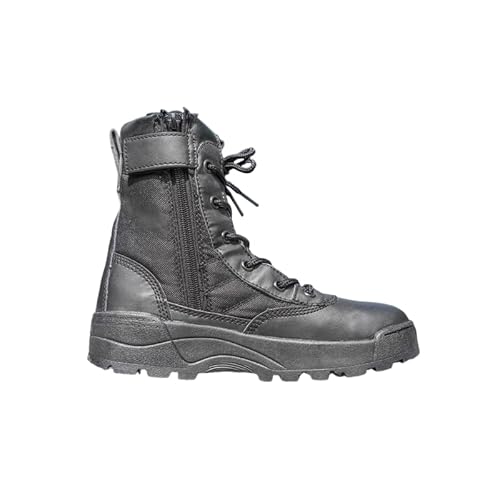 JXpxbao Wanderschuhe Mädchen Jungen Sommerlager wasserdicht Anti-Kollision rutschfest Wüste Stiefel Militär Fan Schuhe Kinder Arbeit Stiefel (Schwarz,35) von JXpxbao