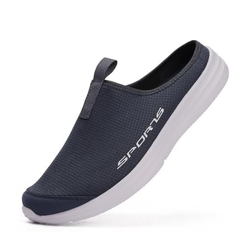 JXpxbao Weiche Pantoffeln Hausschuhe Slip on Bequeme Haus Pantoletten Mules rutschfest Slipper Indoor Outdoor Für Damen Herren (Blau,44) von JXpxbao