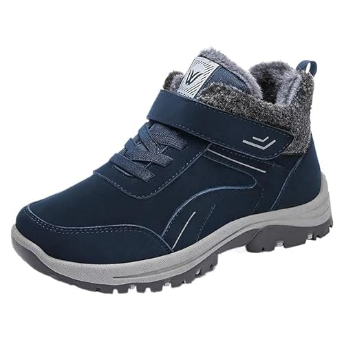 JXpxbao Winterschuhe Damen Warm Winterstiefel Gefütterte Schneestiefel Winter Outdoor Trekking Wanderschuhe Sports Stiefel (Blau 1,45) von JXpxbao