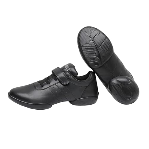 Latein Jazz Tanzschuhe Modern Männer Damen Geschlossene Lehrleistung Standard Gesellschaftstanzschuhe Schnürung (Schwarz-3,41) von JXpxbao