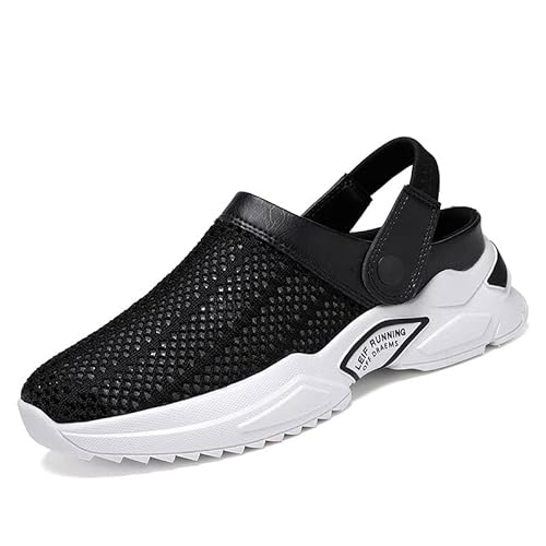 Orthopedische Sandals Herren Clogs Sommer Hausschuhe Leicht Gartenschuhe (Schwarz,39) von JXpxbao
