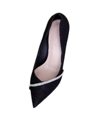 Schuhe Damen Pumps Chunky Runde Mode Frauen High Heels Zehen Arbeit Absätze Hochzeit Schuhe Damen Elegant Mit Absatz (schwarz,37) von JXpxbao