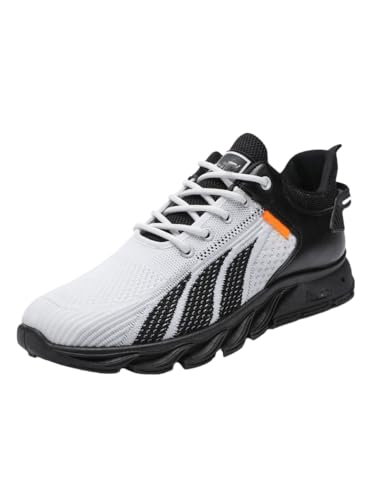 Sneaker Herren Schuhe Sportschuhe Laufschuhe Turnschuhe Herren Tennis Fitness Jogging Walkingschuhe Leichtgewichts Atmungsaktiv Freizeit Straßenlaufschuhe Schlüpfen Schuhe (43,schwarz und weiß) von JXpxbao