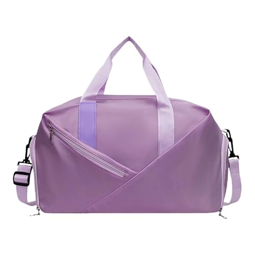 Sporttasche & Reisetasche Für Damen Und Herren - Mit Schuhfach & Nassfach - Tasche Für Sport, Fitness & Reisen - Trainingstasche, Gym Bag Wasserdicht Schwimmtasche Hand Rucksack (Hellviolett) von JXpxbao