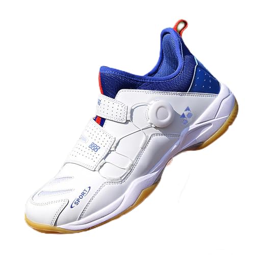 JYDQM Herren-Tischtennisschuhe, Atmungsaktiver Indoor-Sneaker, Verschleißfeste Unterseite, Leichte Mesh-Pingpong-Schuhe,Blue-42EU von JYDQM