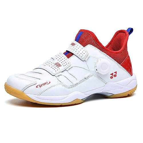 JYDQM Tischtennisschuhe, Unisex Casual Sneakers Leichte Tennis-Trainingsschuhe Atmungsaktive rutschfeste Laufschuhe,Red-40EU von JYDQM