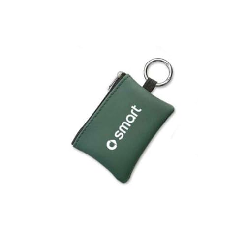 JYHBAQWN Brieftaschen für Smart, Leder, Auto Montiert, Null-Geldbörse, Auto-Logo für Männer und Frauen, Autozubehör,Einheitsgröße-Green von JYHBAQWN