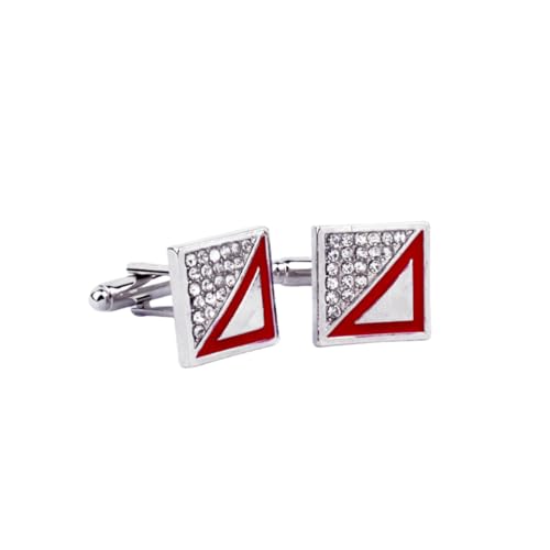 Manschettenknöpfe Für Herren 1 Paar Quadratische Diamant-Manschettenknöpfe Herren Französisches Blazerhemd Manschettenknöpfe von JYHLSHO