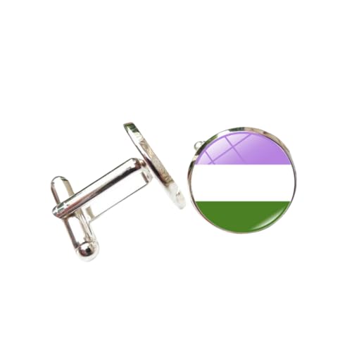 Manschettenknöpfe Für Herren 1 Paar Runde Regenbogenfarbene Manschettenknöpfe Manschettenknöpfe Für Herren Mit Französischem Hemd von JYHLSHO