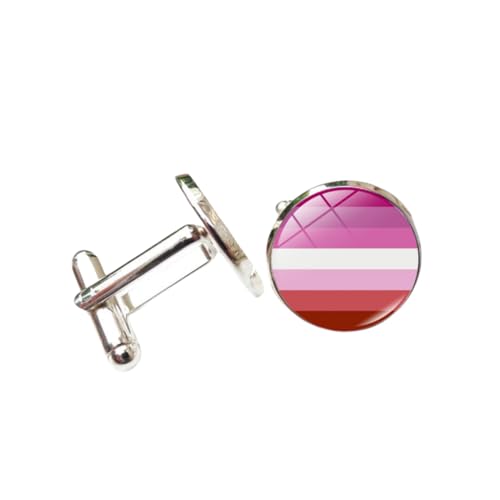 Manschettenknöpfe Für Herren 1 Paar Runde Regenbogenfarbene Manschettenknöpfe Manschettenknöpfe Für Herren Mit Französischem Hemd von JYHLSHO
